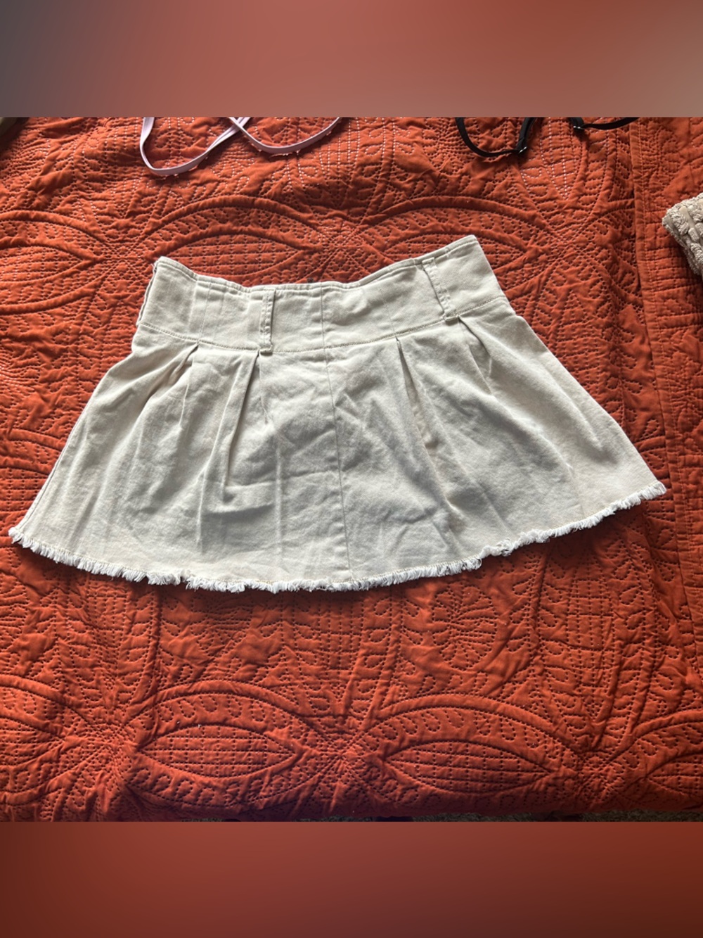 bp cream pleated mini skirt, skort